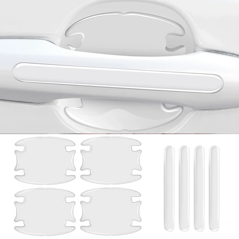 Car Accessories Tape - 8 szt. Przezroczyste naklejki ochronne na