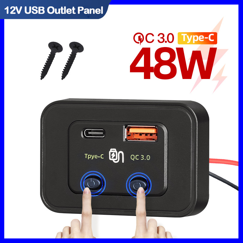 Car Accessories Thailand - Panel USB 48W 12V z gniazdem