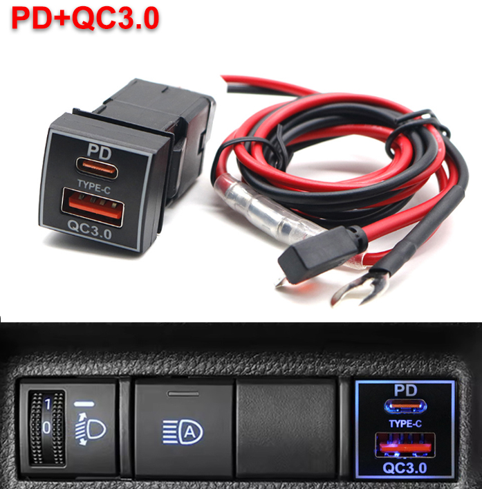 Car Accessories Thailand - Kebidumei 12V-24V PD QC3.0 Podwójna Ładowarka