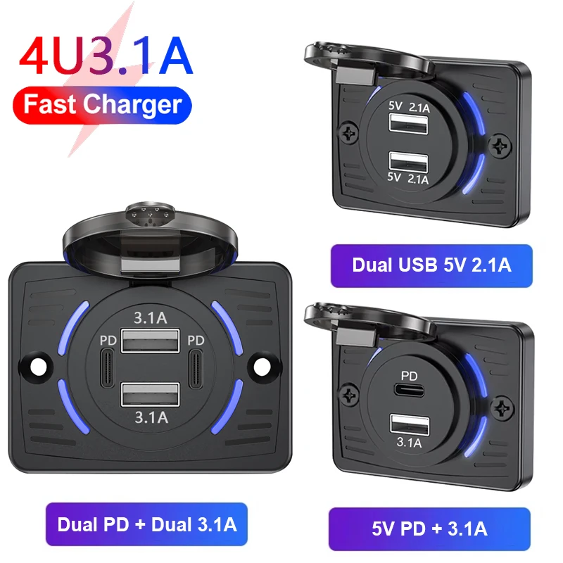 Car Accessories Thailand - Ładowarka samochodowa 12V-24V Dual USB QC3.0