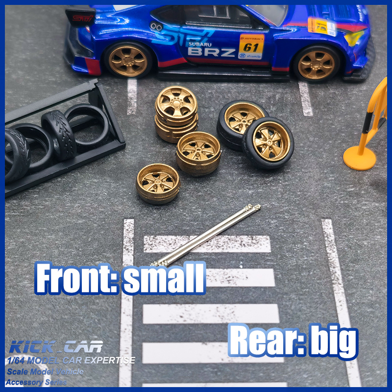 Car Accessories Toy - Koła do modeli samochodów 1/64 D:
