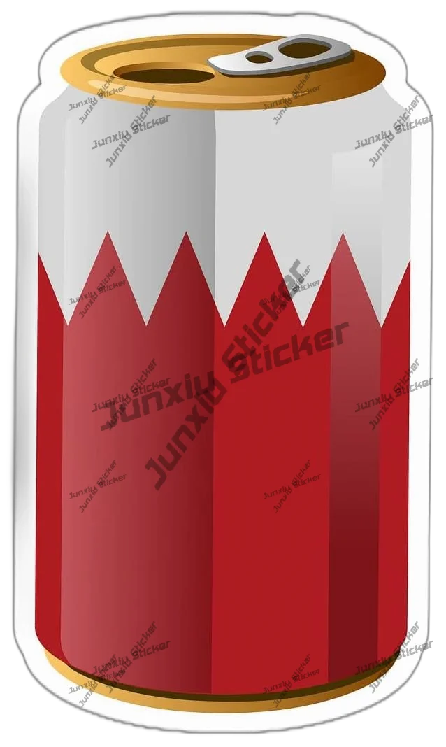 Car Accessories Bahrain - Naklejka z flagą Bahrain Soda Can