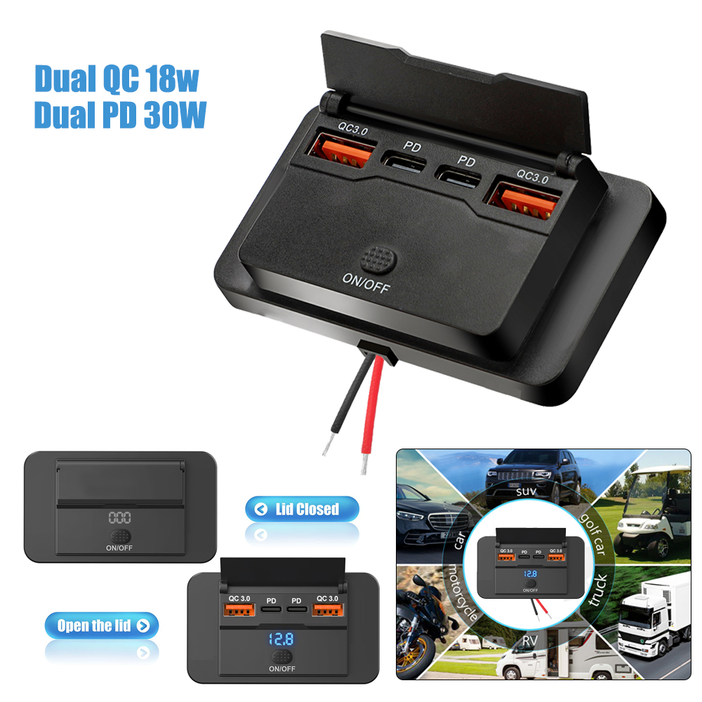 Car Accessories Thailand - Gniazdo USB 12V Rv typu C