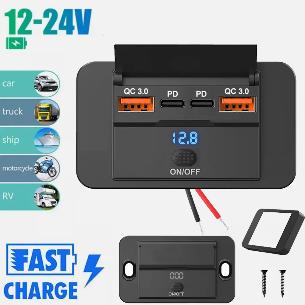 Car Accessories Thailand - Adapter do ładowarki samochodowej z przełącznikiem,