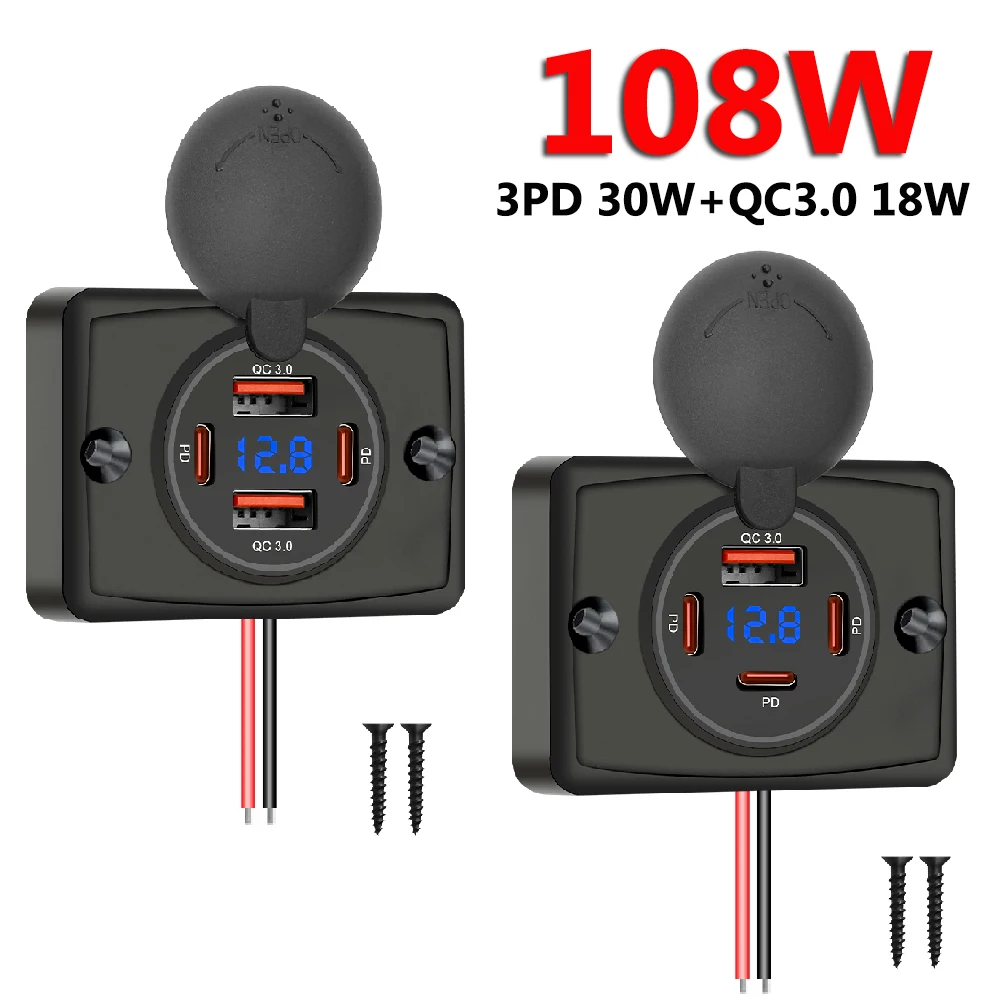 Car Accessories Thailand - Ładowarka samochodowa 108W 12V/24V Wodoodporne Podwójne