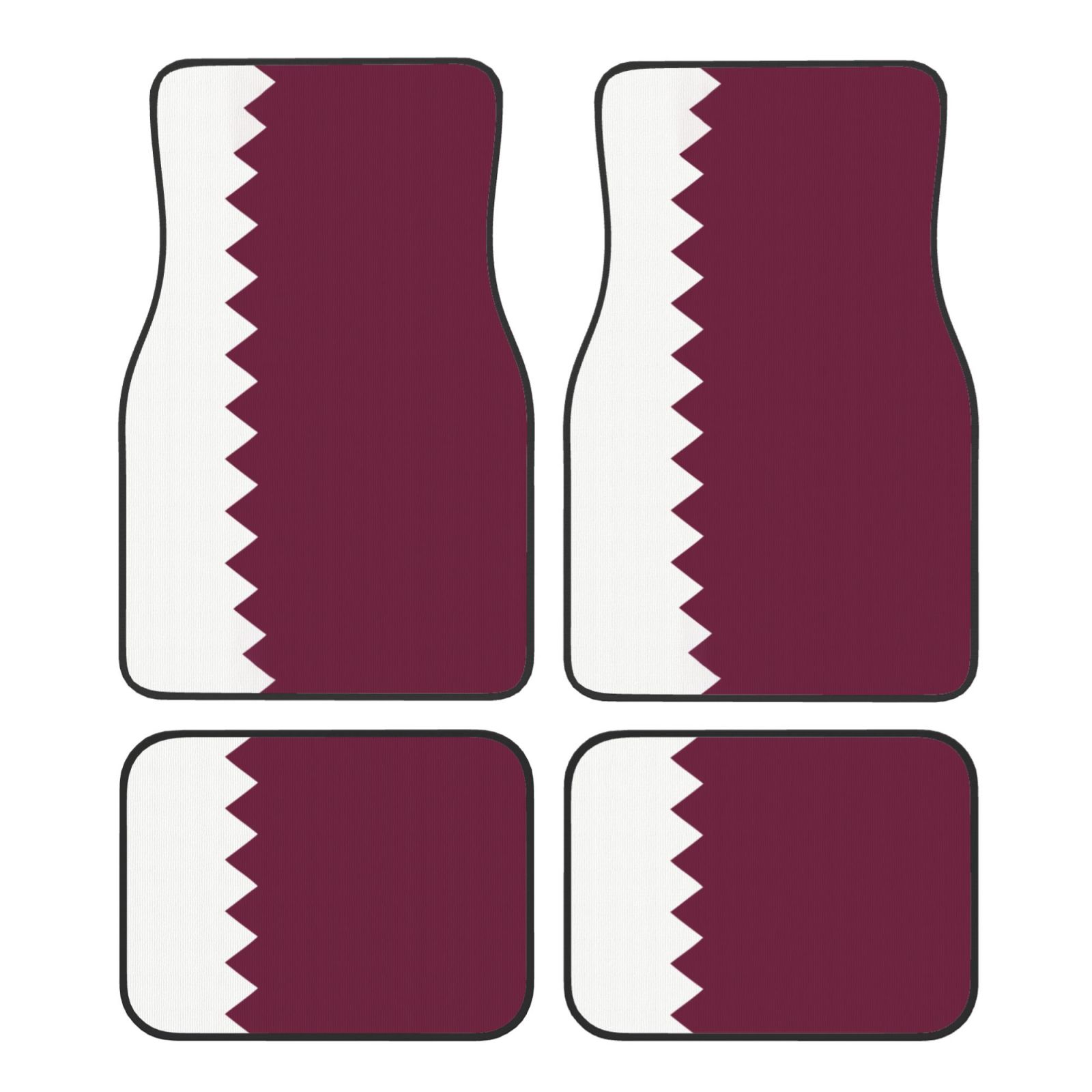 Car Accessories Qatar - Dywaniki samochodowe z motywem flagi Kataru,