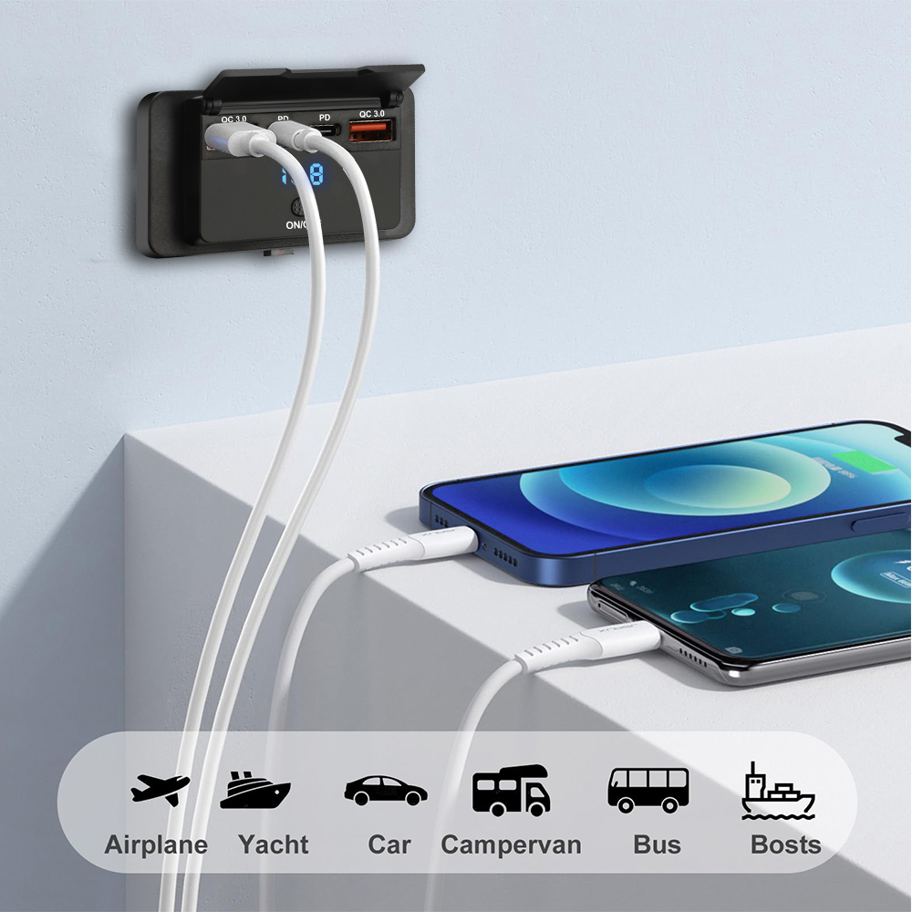 96W Dual PD Dual QC3.0 Typ C U – Car Accessories Thailand recenzja i cena