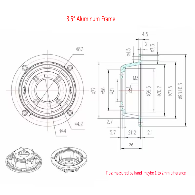 2 sztuk/partia 3.5 Cal HiFi al – Car Accessories To Buy recenzja i cena