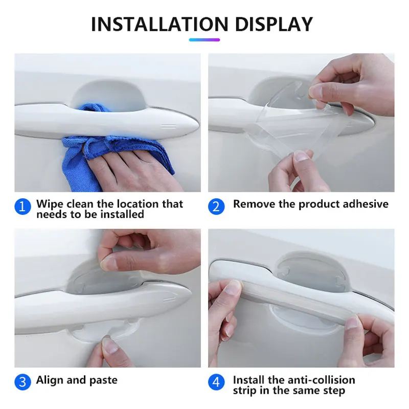 8 szt. Przezroczyste naklejki  – Car Accessories Tape recenzja i cena