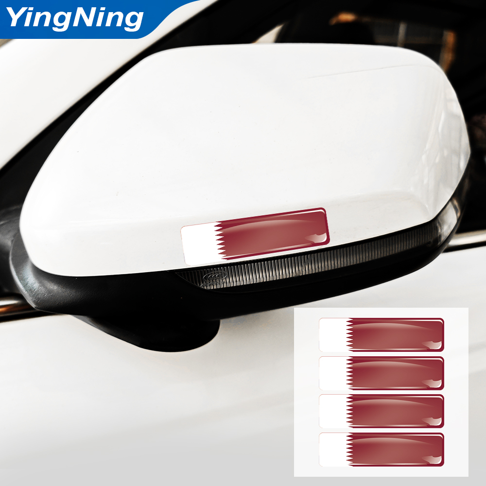 4 szt. Naklejki z flagą Kataru – Car Accessories Qatar recenzja i cena