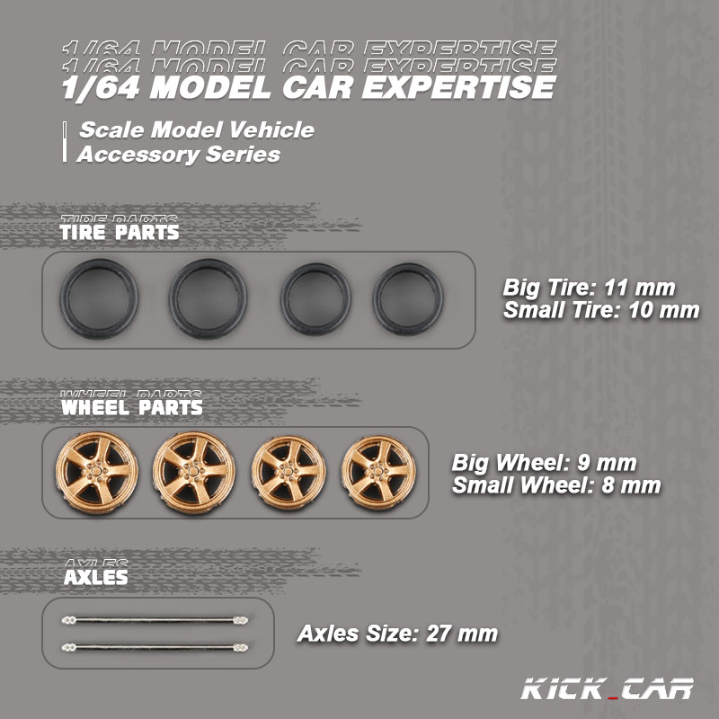 Koła do modeli samochodów 1/64 – Car Accessories Toy recenzja i cena